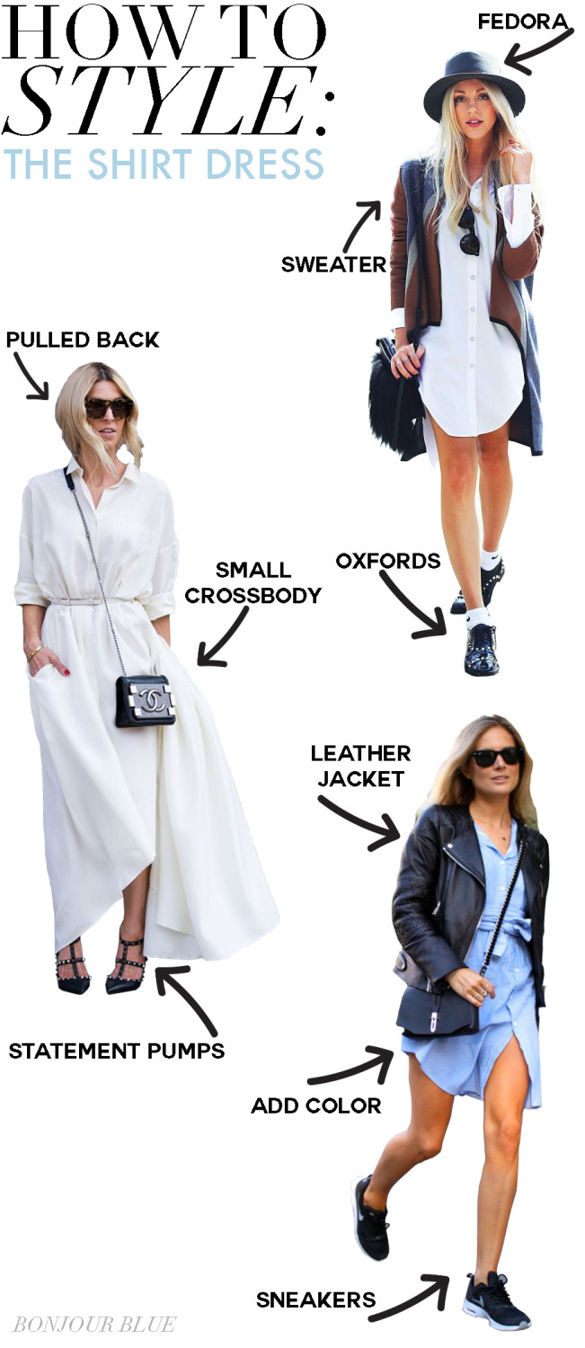 How to style a shirt dress