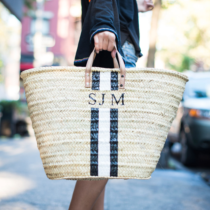 monogrammed toy basket